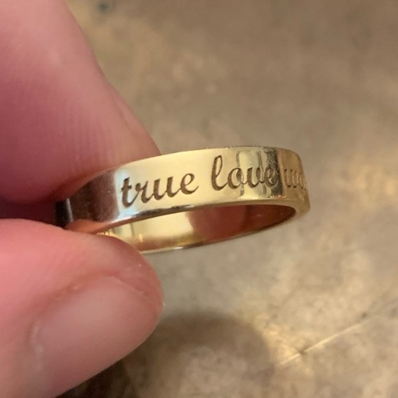 NEW $360 14K GOLD PROMISE RING SIZE 7 - Picture 2 of 7